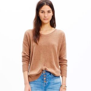Madewell Chronicle Camel Textured Knit Pullover Sweater – Size Small